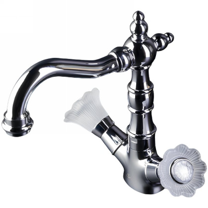 Смеситель для умывальника высокий, Camelia хром_Комплект Смеситель для умывальника высокий, Camelia хром_Комплект