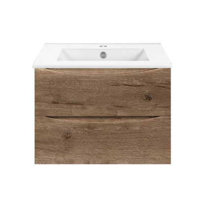 База под керамическую раковину Mia 700 подвесная, 2 выкатных ящика soft close, V.Oak