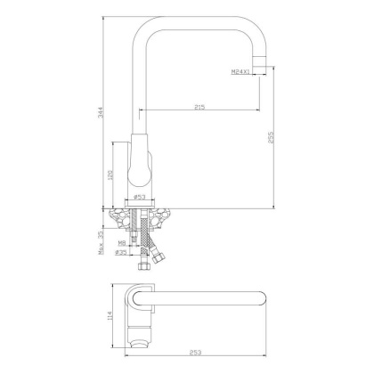 Смеситель д/кухни SEVILLA, арт.20432SV