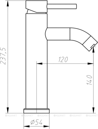 Смеситель для раковины Aquanet Steel AF210-10S Смеситель для раковины Aquanet Steel AF210-10S