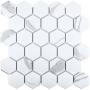 Керамическая мозаика, Hexagon Small Carrara Matt 51x59, Geometry Керамическая мозаика, Hexagon Small Carrara Matt 51x59, Geometry
