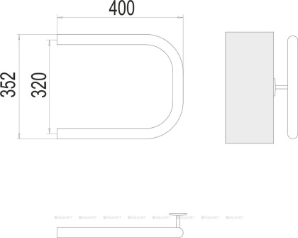 Полотенцесушитель Terminus П-образный 1"  320х400