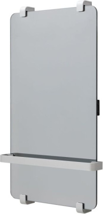 Полотенцесушитель электрический Allen Brau Infinity 80x44 с рейлингом и креплением, серебро браш