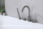 Смеситель ABBER Wasser Kreis AF8113NG на борт ванны, никель