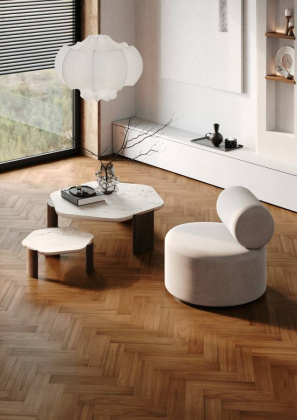Кварцевый паркет Quartz Parquet Штучный паркет Дуссия Африканская, 44-400-63, 5/0,6 мм