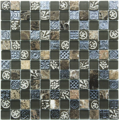 Мозаика S-835 стекло (23*23*8) 298*298 