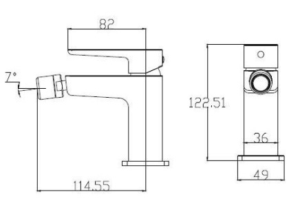 Смеситель для биде OMNIRES PARMA PM7420CR (хром)