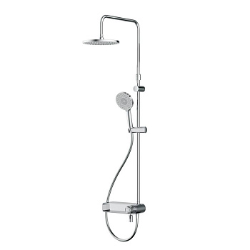 F0785A700 X-Joy, душ.система: Смеситель-полка д/ванны/душа, душ.штанга, верхн. душ 220мм, ручн.душ, Хром