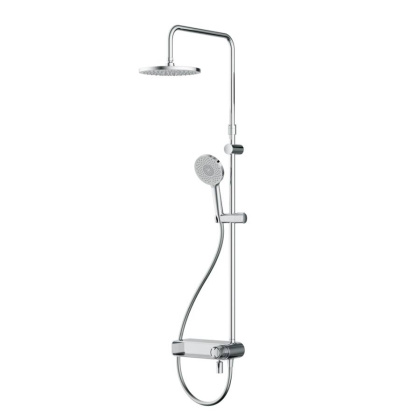 F0785A700 X-Joy, душ.система: Смеситель-полка д/ванны/душа, душ.штанга, верхн. душ 220мм, ручн.душ, Хром