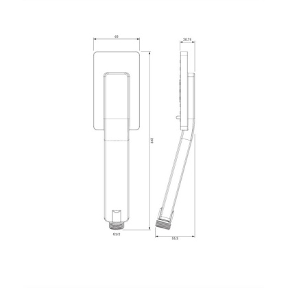 Душевая лейка OMNIRES JIMJIM-RBL (черная BLM)
