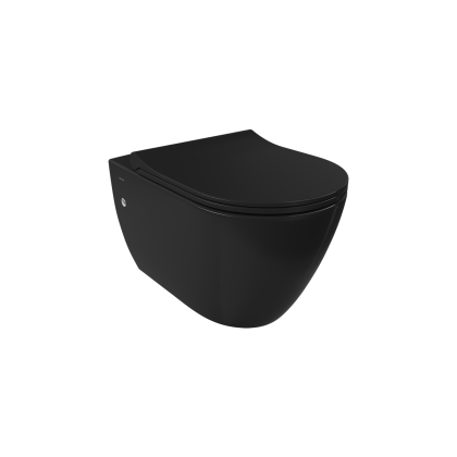 Унитаз Venezia Rimless, глян. черный с бидеткой, 1295-005-0128, шт Унитаз Venezia Rimless, глян. черный с бидеткой, 1295-005-0128, шт