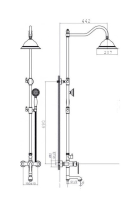 Душевая система RUSH Flores (FL0835-512) Душевая система RUSH Flores (FL0835-512)