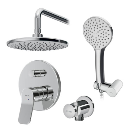 FB85A1RH00 X-Joy, набор: Смеситель д/в/душа, верхний душ 220 мм, держатель д/верхн.душа, душ.набор (ручн