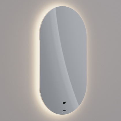 Зеркало Lemark OLSA 55х100см овальное с интерьерной подсветкой, с подогревом