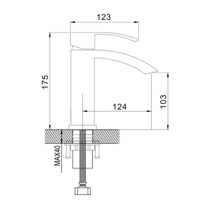 Смеситель для раковины Rose R1501H