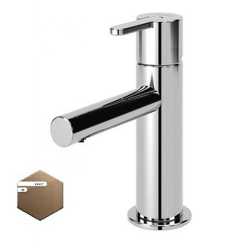 LEAF-LSM1-SS Смеситель для раковины однорычажный, с донным клапаном, исполнение sunset