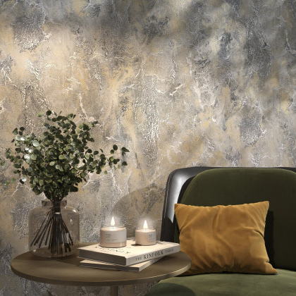 Обои виниловые Азулежу база, коричневый