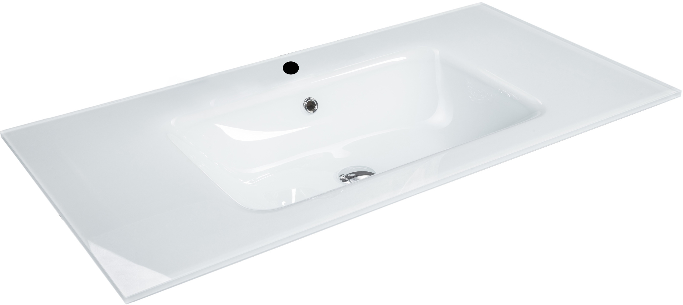 Столешница стекло 110см моноблок БЕЛАЯ