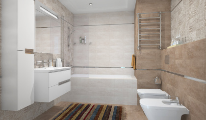 Декор 08-03-11-476 Bastion с пропилами бежевый 20*40,шт