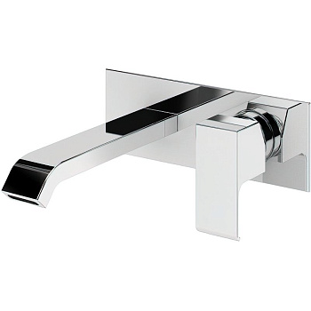 PORTA-BLI-01-W0 Смеситель для раковины встраиваемый однорычажный, излив и ручка на одной площадке, исполнение хром