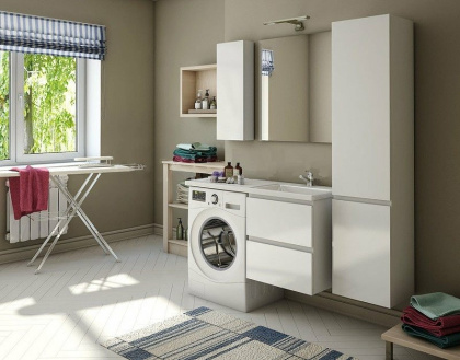 Комплект мебели Dallas Luxe 1000х482 правосторонний подвесной 2 ящика (ШхГхВ) 358х476х607