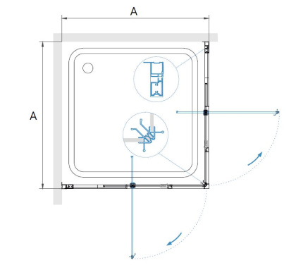 Душевой уголок RGW PA-38, RGW 06083888-11