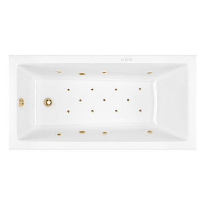 Ванна EXCELLENT Wave 160x80 "RELAX" (золото)