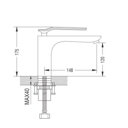 Смеситель для раковины латунь R1901F