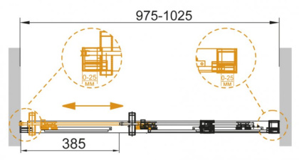DUET SOFT-BF-1-110-C-Cr Душевая дверь с доводчиками
