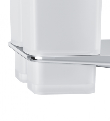 Двойной стеклянный стакан Inspire V2.0 с настенным держателем, 10х16х10,6 см, белый, A50A343400