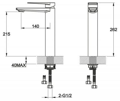 CARIN Смеситель для накладных раковин, без донного клапана, хром CAR-LMC-CRM CARIN Смеситель для накладных раковин, без донного клапана, хром CAR-LMC-CRM
