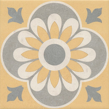 Декор VT\A462\5009 Эрмитаж 3 желтый/оранжевый/серый 20см*20см*6,9мм (1уп/10шт)матовый, шт