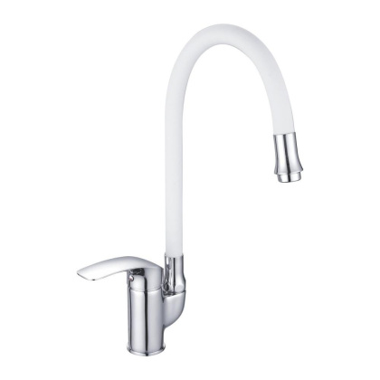 Смеситель для кухни латунь, белый S5543-1