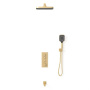 Душевой комплект VSFW-433T1BG встраиваемый, термостатический, 3 режима, брашированное золото