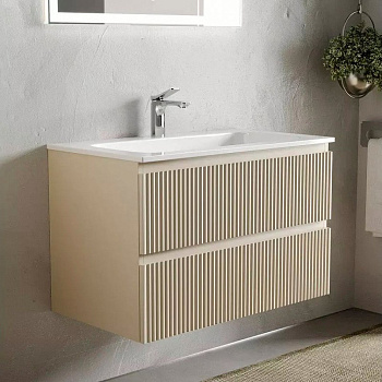 Тумба подвесная SANCOS Snob R 995х445х500, c двумя ящиками оснащенными доводчиками, Beige Soft , арт.SNR100CE