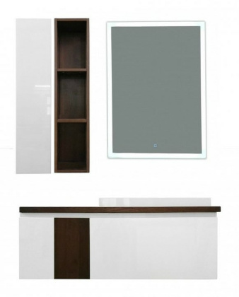 Комплект мебели подвесной Malibu 1400х500 правосторонний 2 ящика со вставкой массив (ШхГхВ) 1392х476х477 Комплект мебели подвесной Malibu 1400х500 правосторонний 2 ящика со вставкой массив (ШхГхВ) 1392х476х477