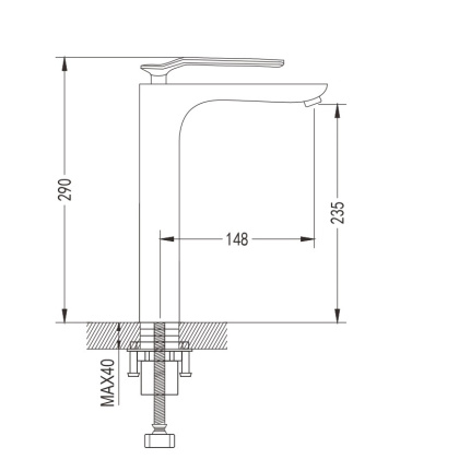 Смеситель для раковины латунь R1911F