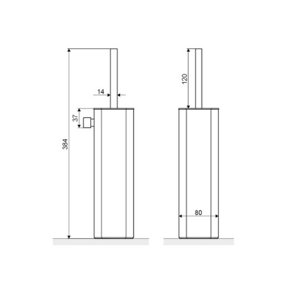 Ершик напольный EXCELLENT Riko (хром)
