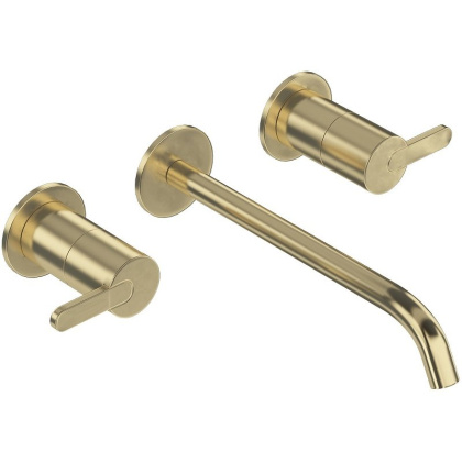 LEAF-BLI3L-SR Смеситель для раковины встраиваемый на три отверстия, исполнение Sunrise