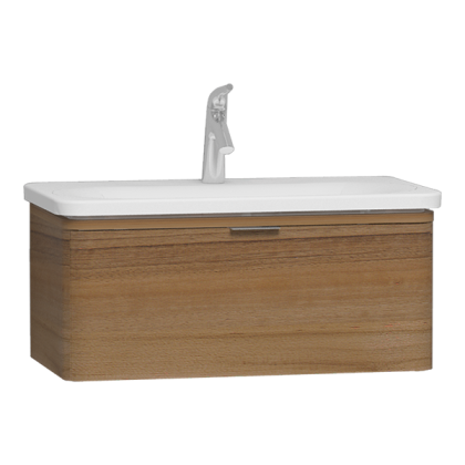 Шкаф Nest с раковиной c 1м ящиком, 80 см, с LED подсветкой, цвет натуральная древесина Шкаф Nest с раковиной c 1м ящиком, 80 см, с LED подсветкой, цвет натуральная древесина