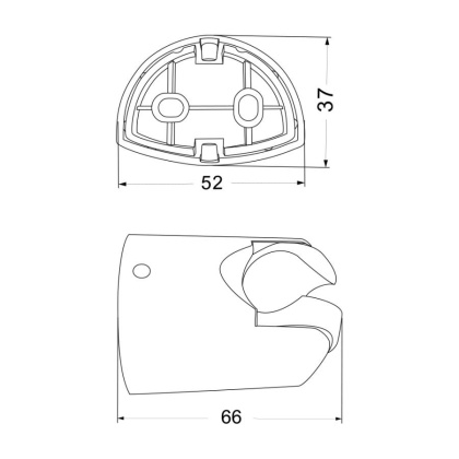 Держатель для душевой лейки поворотный S01B