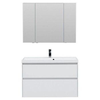 Мебель для ванной Aquanet Гласс 100 белый