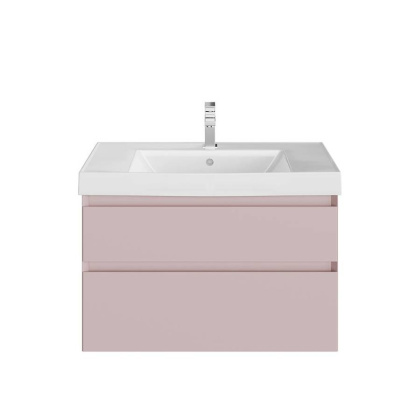 Тумба CUBO подвесная с ящиками 80, мальва матовая Тумба CUBO подвесная с ящиками 80, мальва матовая