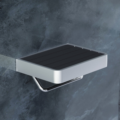 Держатель для туалетной бумаги Jupite, 6,4х28х12,1 см, цвет черный с серебром, DA77341500