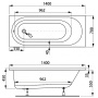 Акриловая ванна VAGNERPLAST KASANDRA 140x70