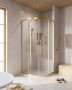RELAX-304-R-2-100-C-BORO Душевой уголок, отделка Брашированное золото