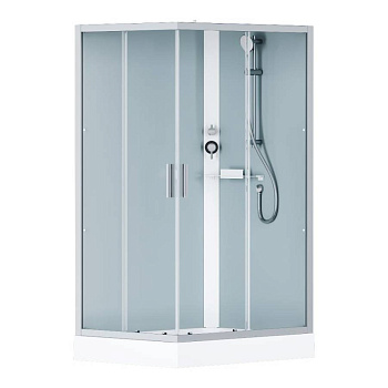 W90C-404-12090MT Gem кабина душевая  120x90, прямоугольная, профиль матовый Хром, стекло прозрачное