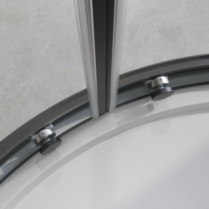 RELAX-304-RH-2-120/90-C-BORO Душевой уголок, отделка Брашированное золото