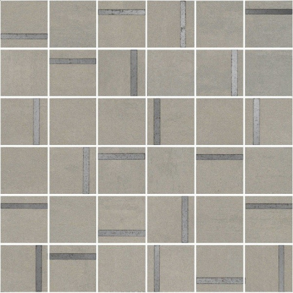 Декор Гварди 2 мозаичный серый светлый матовый обрезной 30x30x0,9
