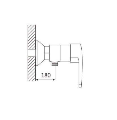 СмесительДля душевых кабин латунь, хром S5016